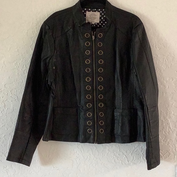 Solitaire Jackets & Blazers - 2X Faux Leather Jacket